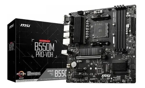 Placa-mãe MSI B550m Pro-VDH Am4 HDMI VGA Dport