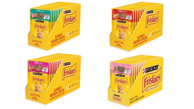 Pack 15 un. Nestlé Purina Friskies Ração p/ Gatos 85g + Frete Grátis