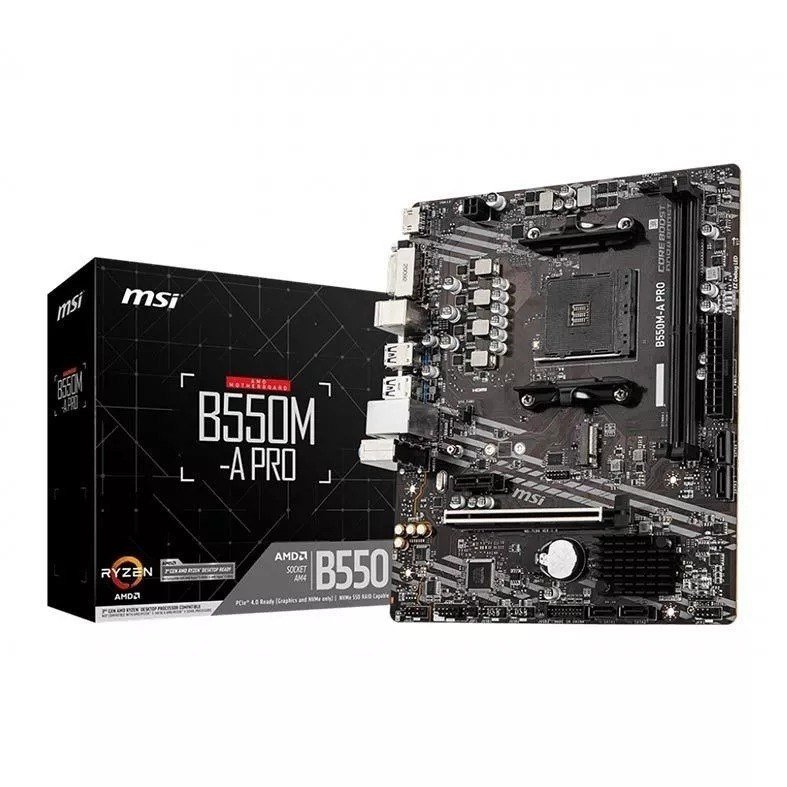 Placa Mãe MSI B550M-A Pro, DDR4, Socket AMD AM4, mATX, Chipset B550