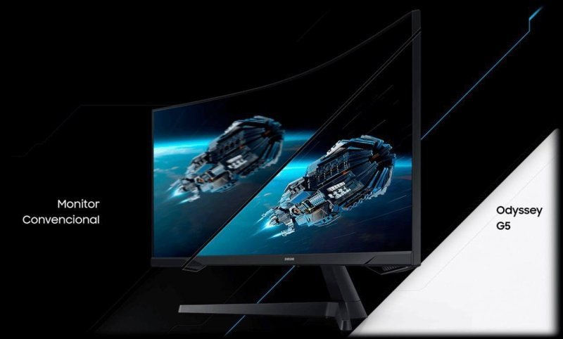 Monitor Gamer Curvo Samsung Odyssey 34’’, Ultra WQHD, 165Hz, 1ms