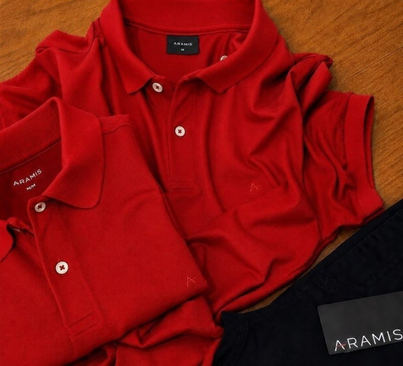 Polo Aramis Masculina Piquet Basic Mono Vermelha