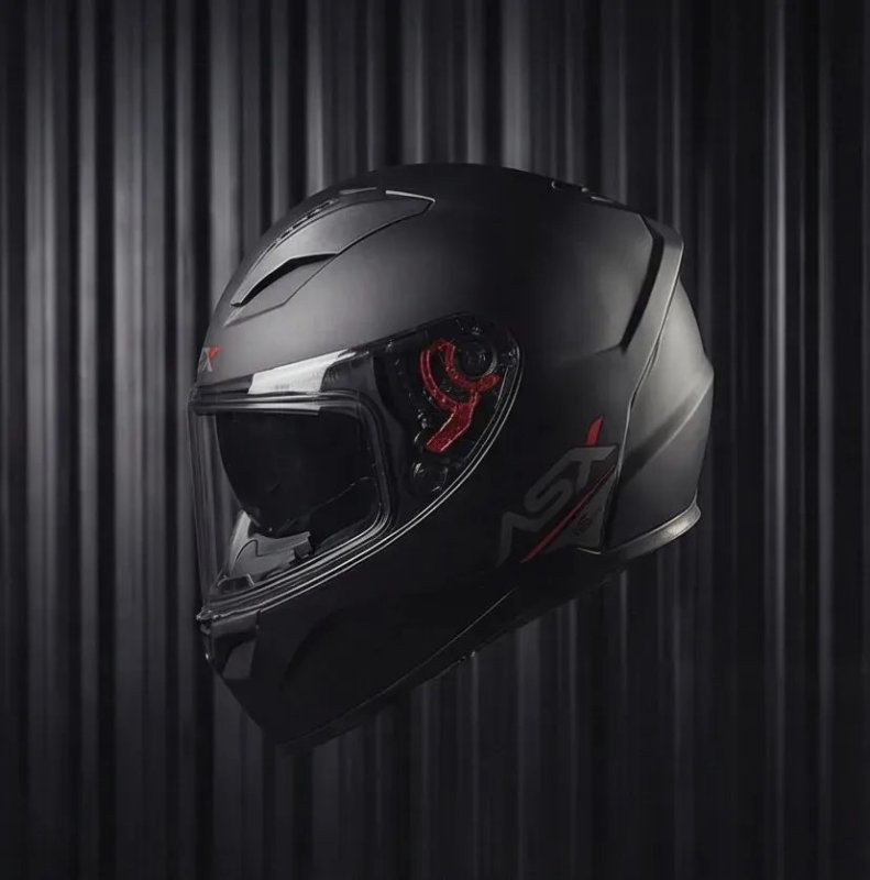 Capacete Moto Asx City Solid Sv Visor Solar Cores Cor Preto Grafite Fosco Com Óculos Interno