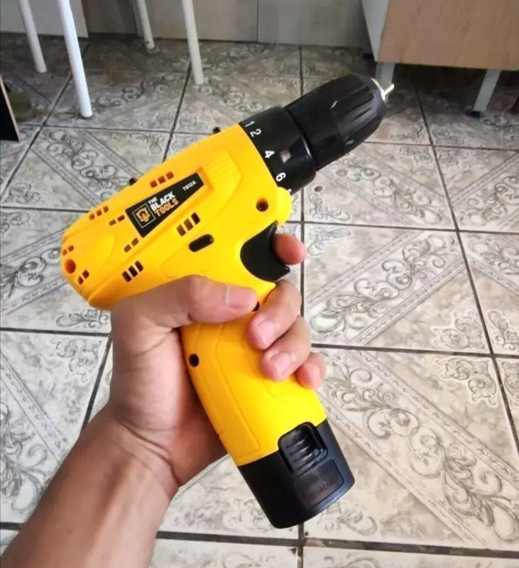 Parafusadeira Furadeira The Black Tools Bivolt A Bateria 12v
