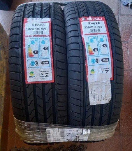 Kit de 2 pneus Wanli Carro SP026 P 195/60R15 88 V + Frete Grátis