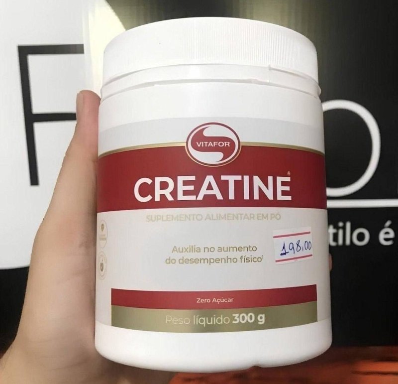 Creatina Monohidratada Creatine Vitafor 300g Sem Sabor + Frete Grátis