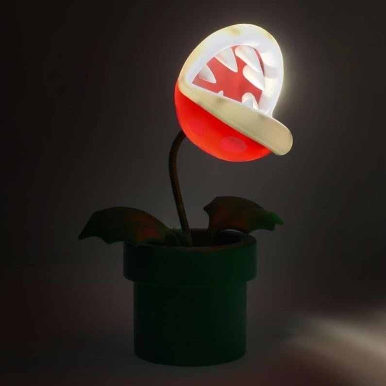 Paladone Lâmpada Posable Super Mario Mini Piranha Plant + frete grátis