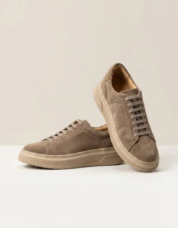 Tênis Masculino Couro Legítimo Casual Solado Alto Premium