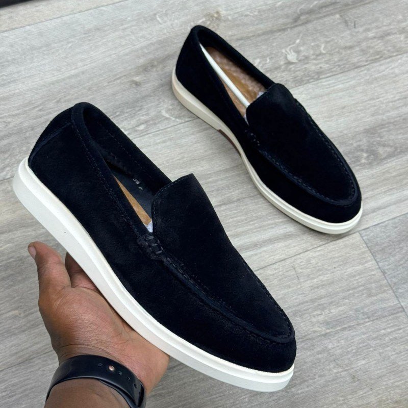 Loafer em Camurça - Mocassim Masculino Em Camurça Linha Esporte Fino Old Money