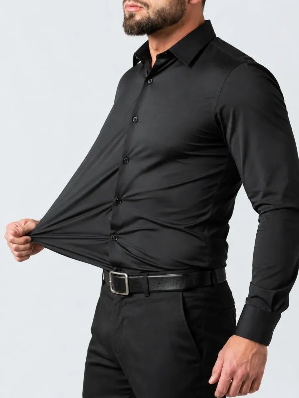 Camisa Social Masculina Slim Com Elastano Premium Stretch