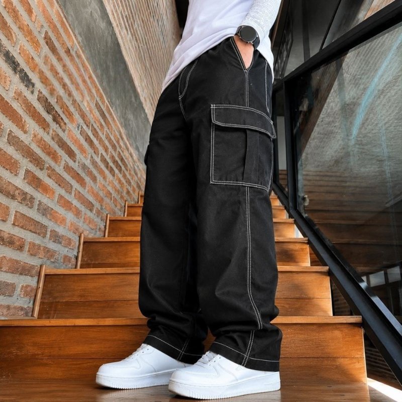 Calça Cargo Sarja 100% Algodão (8 cores) + Frete Grátis