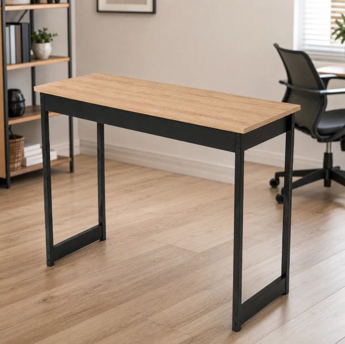 Mesa Escrivaninha Industrial 90cm Com Estrutura Metalon
