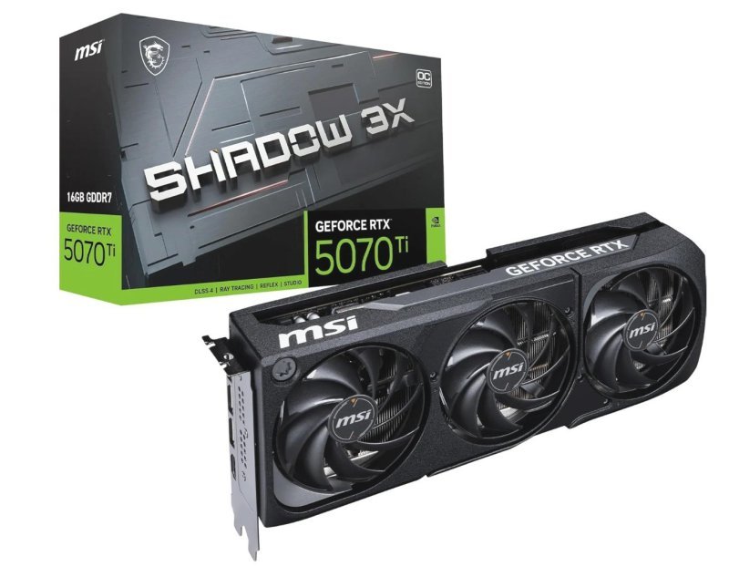 Placa de Vídeo NVIDIA GeForce MSI RTX 5070 TI de 16GB