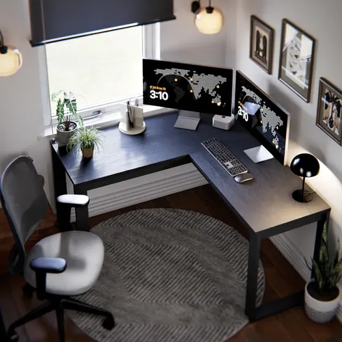 Mesa Para Pc Em L Escrivaninha De Canto