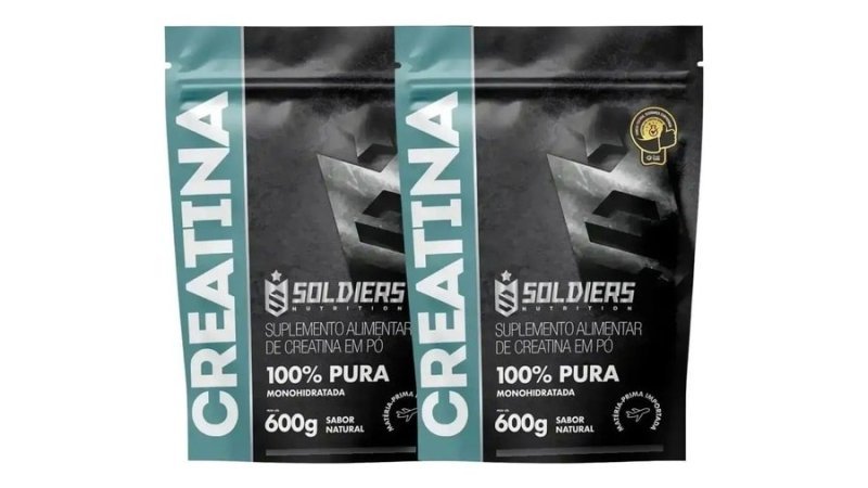 Creatina Monohidratada 1200g Soldiers Nutrition 100% Pura Sem Sabor