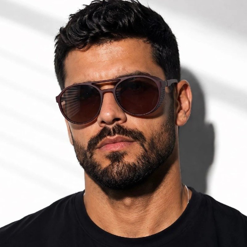 Óculos de Sol Redondo Moderno Proteção UV400 + Frete Grátis