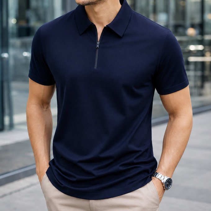 Camisa Polo Zíper Tech Fit + Frete Grátis