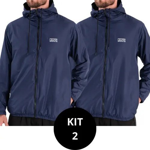 Kit 2 Corta Vento Liso Rock Saints