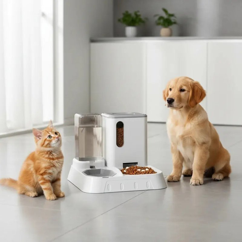 Bebedouro Com Comedouro Alimentador Automático