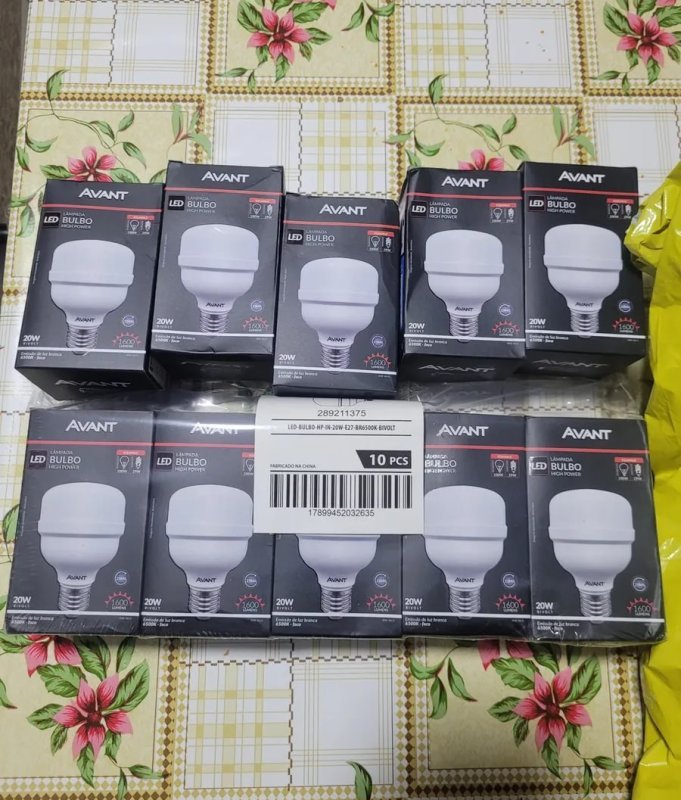 Kit 10 Lâmpadas LED 20W Bulbo 6500K Luz Branca Avant