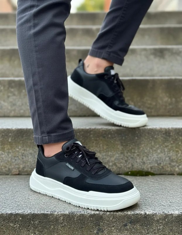 Sapatênis Casual Masculino Couro Tênis Sola Alta Leve Macio (37 a 44)