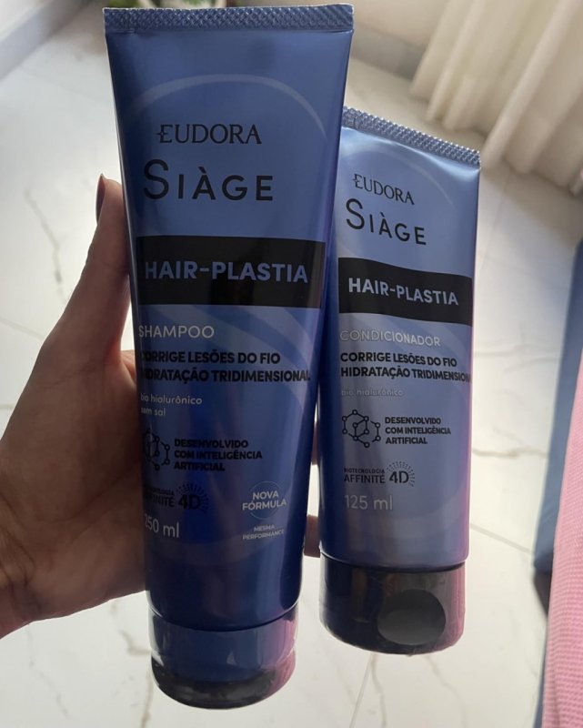 Kit Eudora Siàge Hair-Plastia Shampoo 250ml + Condicionador 125ml