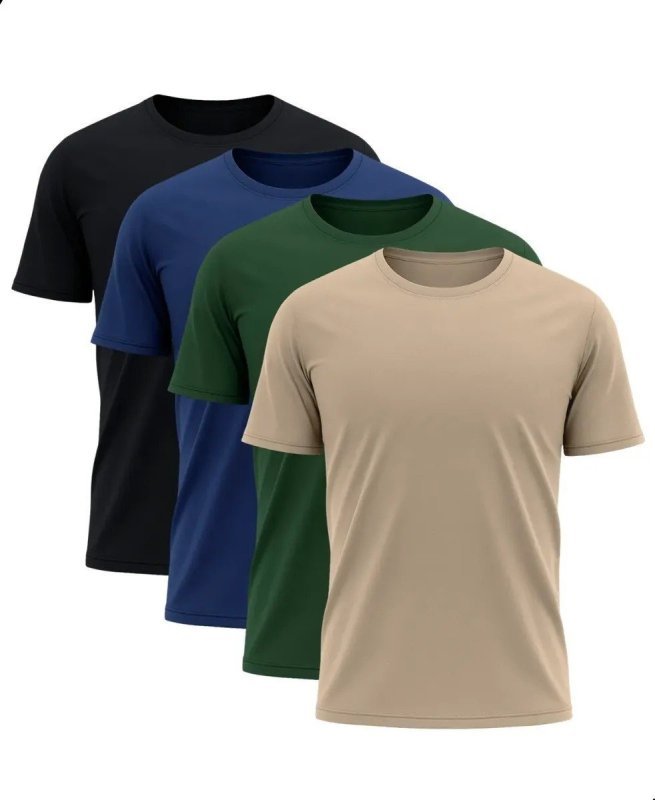 Kit 4 Camisetas Básicas Dry Tech Variado (tam. P ao GG)