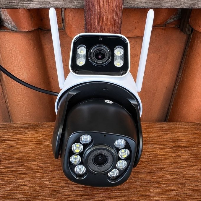 Câmera Segurança IP WiFi A28 Icsee Lente Dupla + Frete Grátis