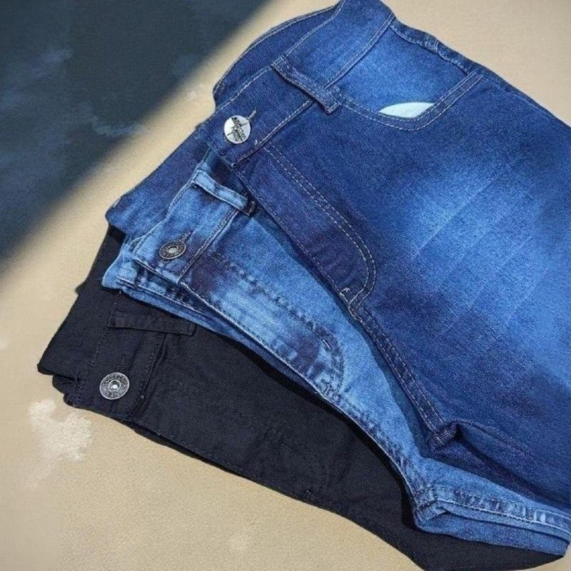 Kit 3 Calças Jeans Masculina Com Elastano Super Confortável (36 a 48)