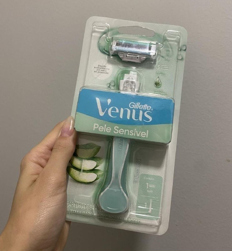 Gillette Venus Pele Sensível Aparelho de Depilar com Aloe Vera 1ud + Frete Grátis