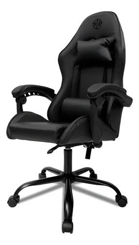Cadeira de escritório TGT Heron TGT-HR gamer preta com estofado de couro sintético
