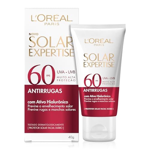 L'Oréal Paris, Protetor Facial Solar Expertise Antirrugas FPS 60, 40g