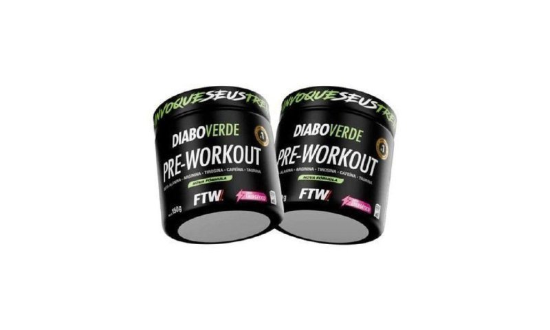 Kit 2x Pré Treino Diabo Verde Pre-Workout 150g FTW