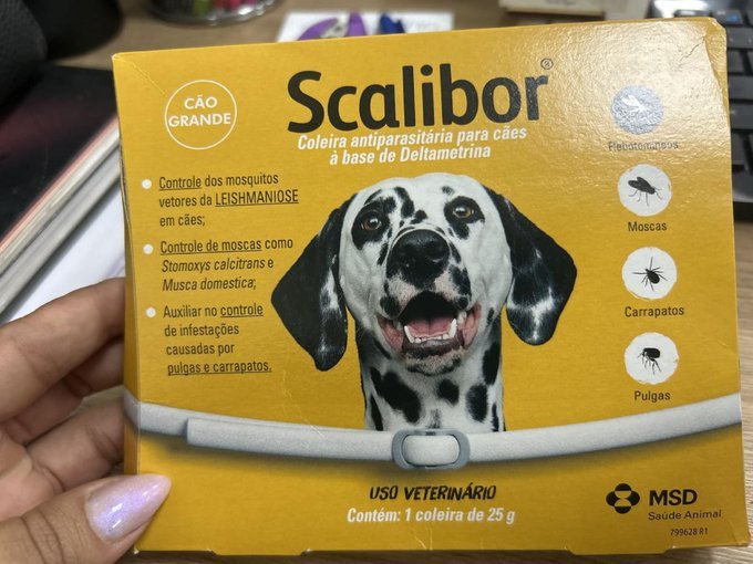 Scalibor Coleira Antiparasitária Cães Porte Grande 25g 65cm + Frete Grátis