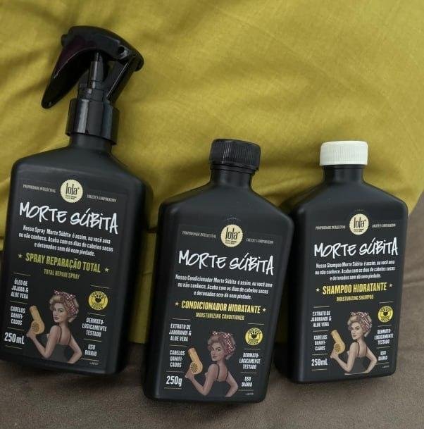 Kit Morte Súbita Shampoo, Condicionador e Spray Reparação 250ml - Lola Cosmetics