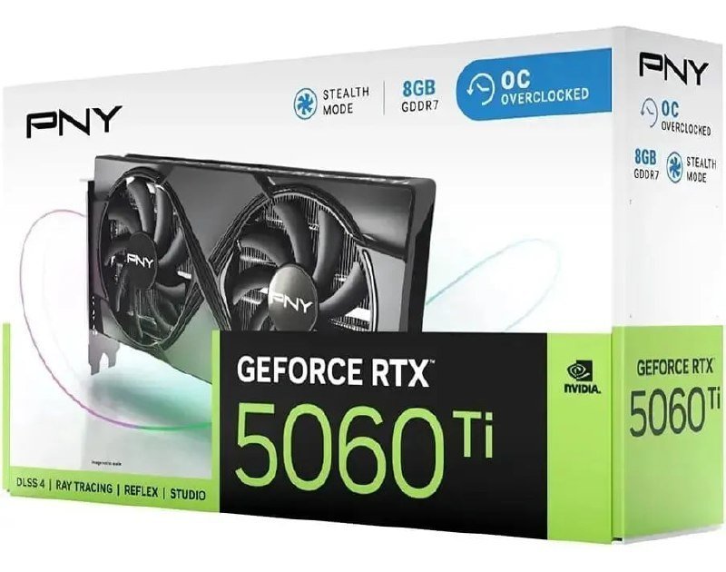 RTX 5060 TI Placa De Video Geforce Nvidia Pny RTX5060TI 8GB Oc Gddr7