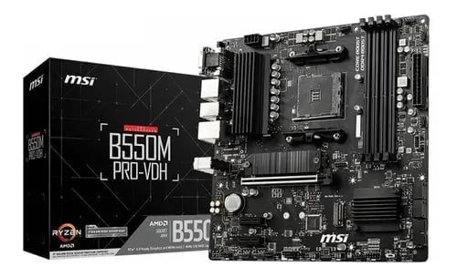 Placa-Mãe MSI B550M PRO-Vdh AM4 HDMI VGA DP
