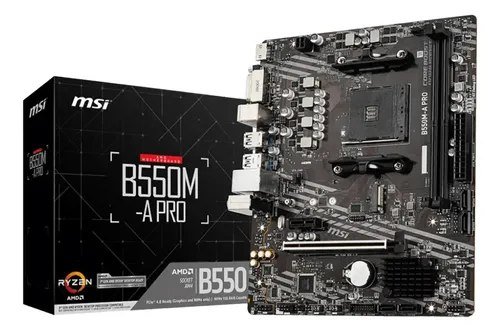 Placa Mãe Msi Pro B550 M - A, Socket Am4, Ddr4, Matx