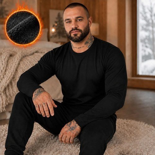 Blusa Térmica Peluciada Masculina Flanelada Frio Inverno