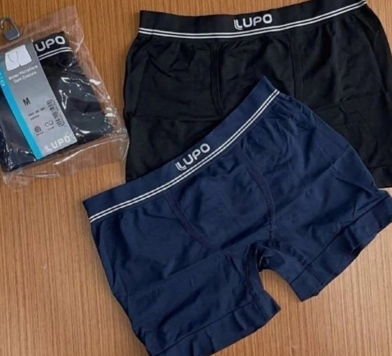 Kit 6 Cuecas Lupo Boxer Box Sem Costura Basic Microfibra