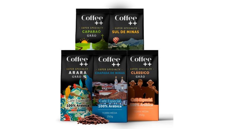 Kit 5 un. Coffee++ Café Especial Em Grãos