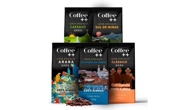 Kit 5 un. Coffee++ Café Especial Em Grãos + Frete Grátis