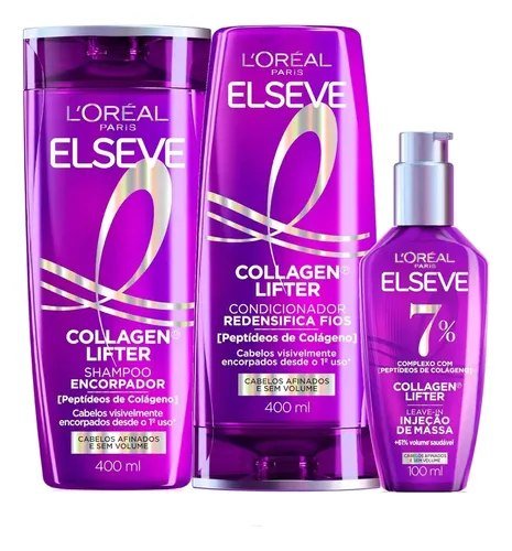 L'Oréal Paris Elseve Collagen Lifter Kit Shampoo, Condicionador e Sérum Leave-in