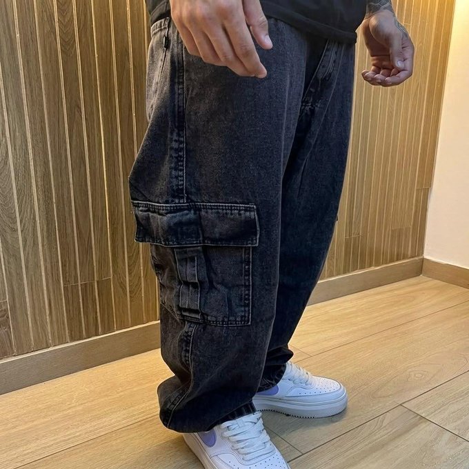 Calça Cargo Baggy Streetwear com Frete Grátis