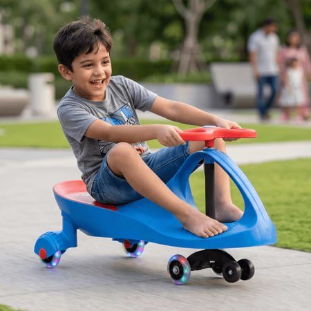 Carrinho Infantil Rolimã Gira Gira Triciclo Roda Led Volante 360°