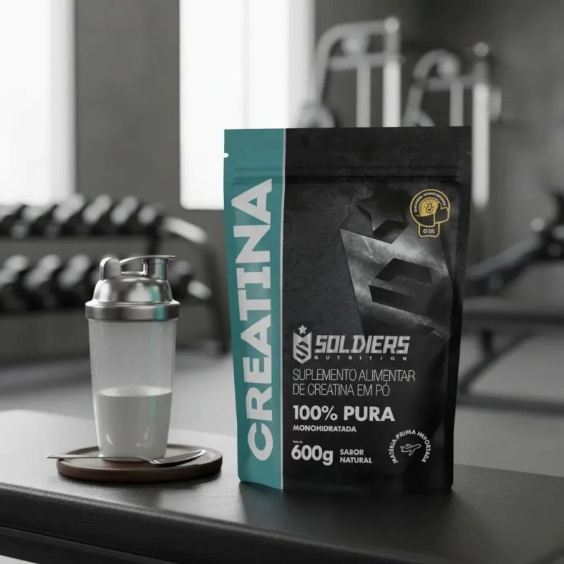 Creatina 600g Suplemento Monohidratada em pó 100% Pura - Soldiers Nutrition