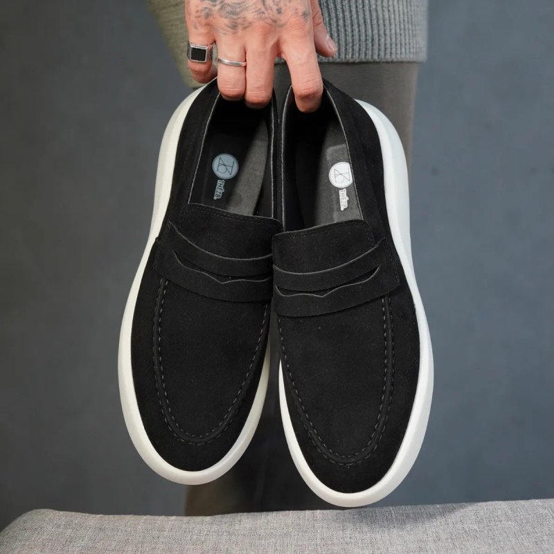 Sapato Social Mocassim Masculino Casual Em Camurça Premium