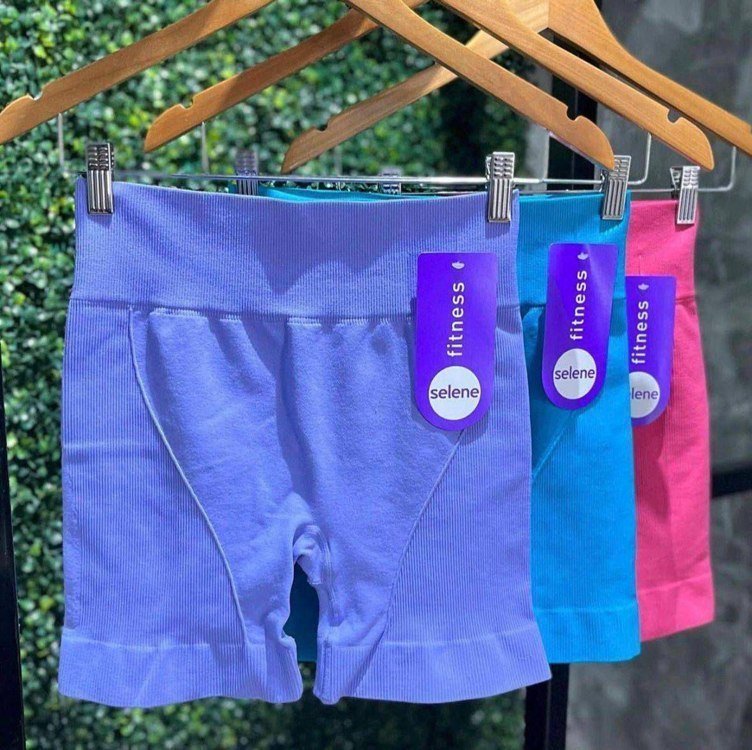 Short Academia Feminino Poliamida Selene Zero Transparência