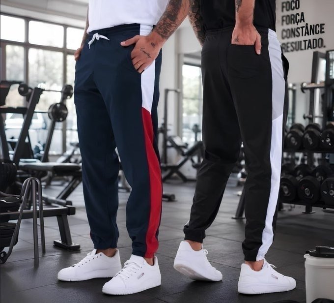 Kit2 Calça Moletom Masculina Academia Corrida Chimpa Esporte + Frete Grátis