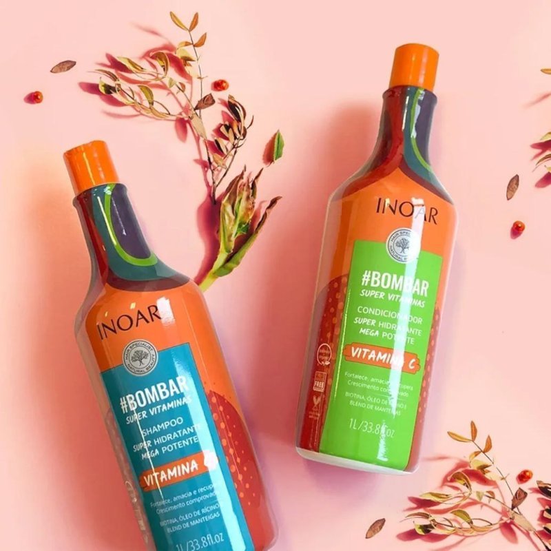 Inoar, Kit #Bombar Super Vitaminas – Shampoo e Condicionador Para Crescimento Acelerado
