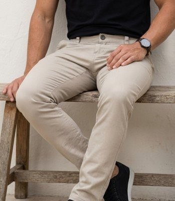 Calça Sarja Social Masculina Esporte Fino Com Elastano